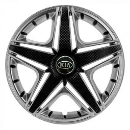 STAR NHL Super Silver R16 Ковпаки для коліс з логотипом Kia (Комплект 4 шт.)