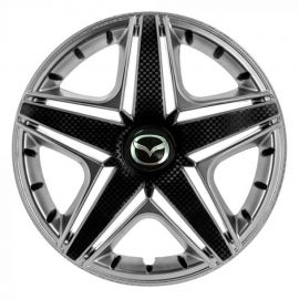 STAR NHL Super Silver R14 Ковпаки для коліс з логотипом Mazda (Комплект 4 шт.)