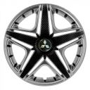 STAR NHL Super Silver R16 Ковпаки для коліс з логотипом Mitsubishi (Комплект 4 шт.)