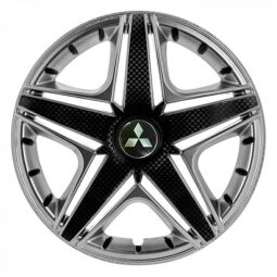 STAR NHL Super Silver R14 Ковпаки для коліс з логотипом Mitsubishi (Комплект 4 шт.)