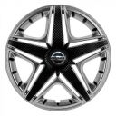 STAR NHL Super Silver R16 Ковпаки для коліс з логотипом Nissan (Комплект 4 шт.)