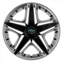 STAR NHL Super Silver R14 Ковпаки для коліс з логотипом Toyota (Комплект 4 шт.)