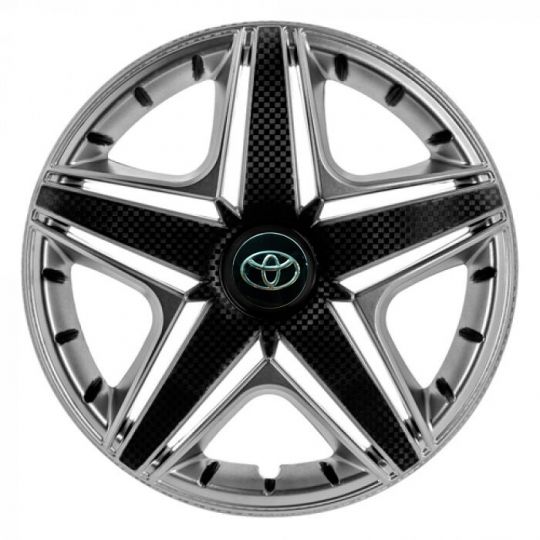 STAR NHL Super Silver R16 Ковпаки для коліс з логотипом Toyota (Комплект 4 шт.)