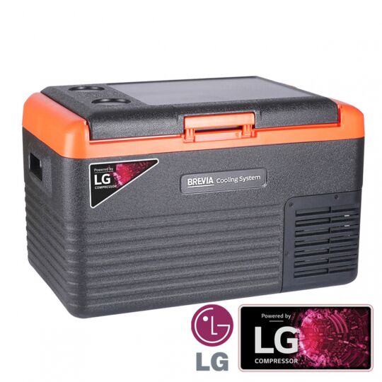 Brevia Автомобільний холодильник 30л (компресор LG), -20°C до +20°C, 12/24В, 220В, Bluetooth, LED дисплей Brevia Автомобільний холодильник 30л (компресор LG), -20°C до +20°C, 12/24В, 220В, Bluetooth, LED дисплей