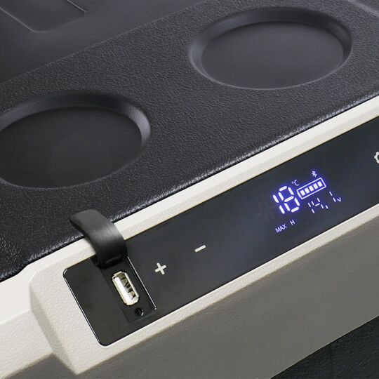 Brevia Автомобільний холодильник Brevia 50л Компресорний, -20°C до +20°C, 12/24В, 220В, Bluetooth, LED дисплей