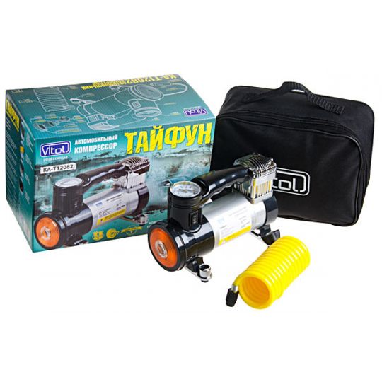 Vitol Тайфун КА-T12082 Компрессор автомобильный одноцилиндровый Vitol Тайфун КА-T12082 Компрессор автомобильный одноцилиндровый