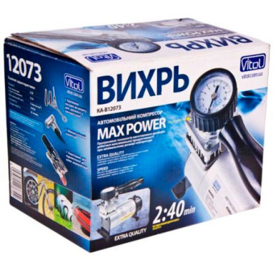 Вихрь КА-В12073 Компрессор автомобильный одноцилиндровый