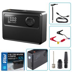 Компресор автомобильный Vitol K-25 20л/хв [6000mAh]