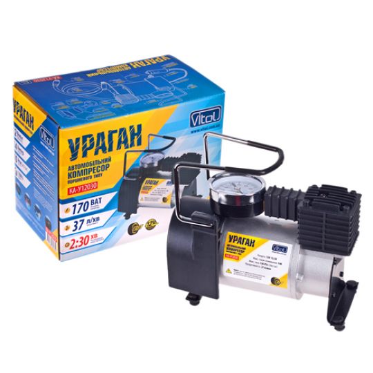 Ураган КА-У12030 Компрессор автомобильный одноцилиндровый Ураган КА-У12030 Компрессор автомобильный одноцилиндровый