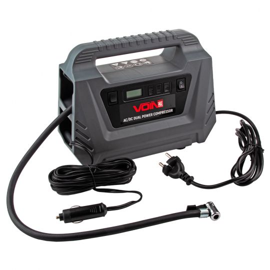 VOIN VC-220 25л/Автостоп/12В/220В Компресор автомобільний однопоршневий
