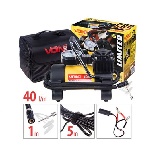 VOIN VL-585 Компрессор автомобильный одноцилиндровый VOIN VL-585 Компрессор автомобильный одноцилиндровый