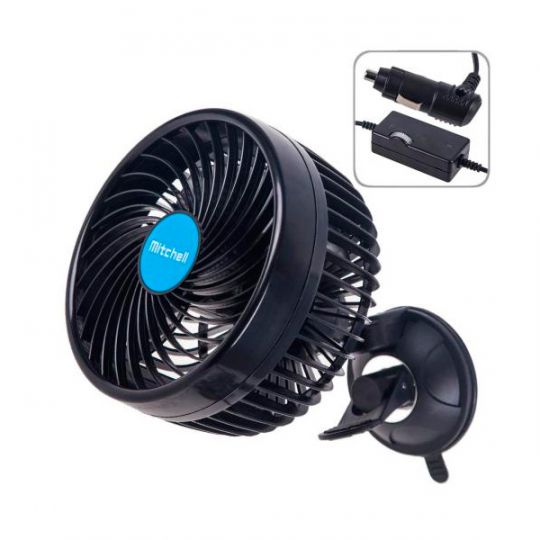 Mitchell Вентилятор автомобильный на присоске 4.5" 12V HX-T701E +клипса