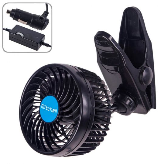 Mitchell Вентилятор автомобильный на присоске 4.5" 12V HX-T701E +клипса