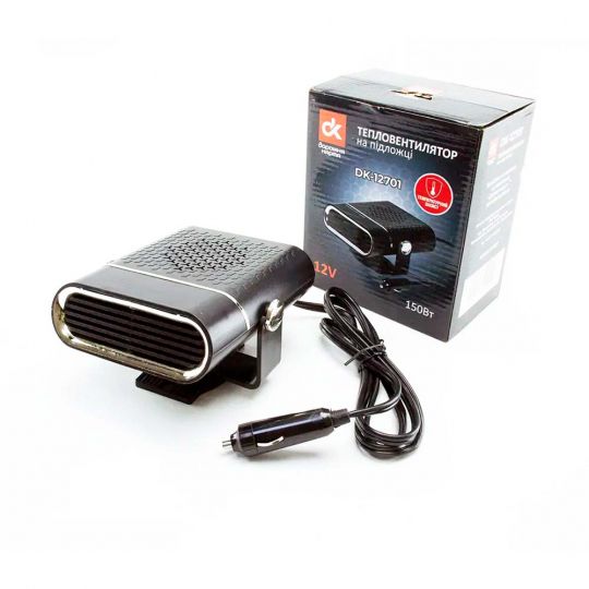 DK Тепловентилятор у салон автомобіля 12В, 150W DK Тепловентилятор у салон автомобіля 12В, 150W