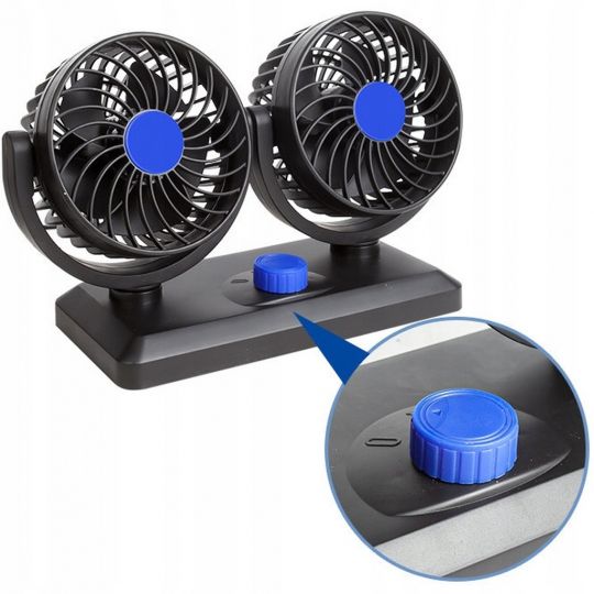 Автомобільний вентилятор CAR SMALL FAN 12V F30 Подвійний вентилятор на панель приладів 12V