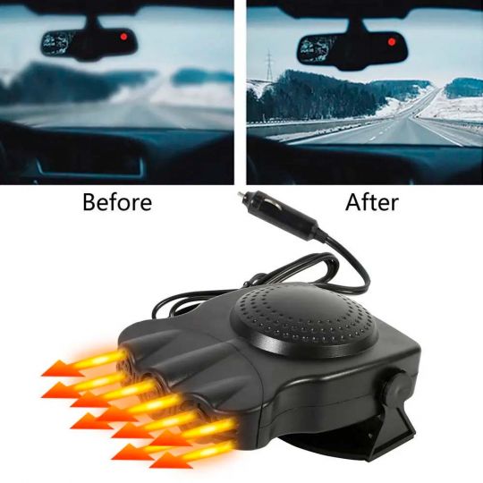 Автомобільний електричний обігрівач для скла та салону в прикурювач 12в Автомобільний електричний обігрівач для скла та салону в прикурювач 12в