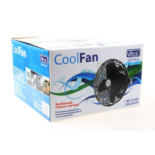 Vitol Вентилятор автомобильный для груз/бусов 6" 24V ВН.24.620