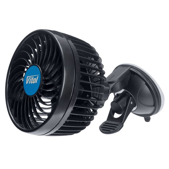 Vitol Вентилятор автомобильный на присоске 4.5" 12V HX-U701E +клипса