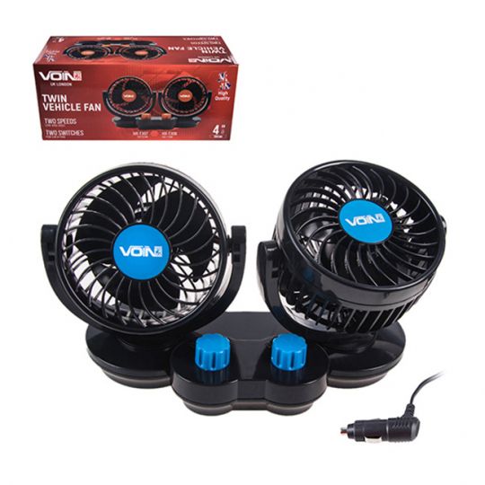 VOin HX-T307 Вентилятор автомобильный двойной 4" 12V VOin HX-T307 Вентилятор автомобильный двойной 4" 12V