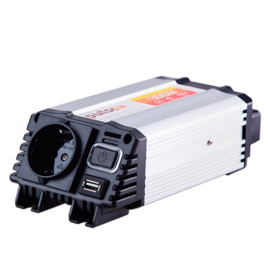 Pulso IMU-320 12V-220V/300W/USB-5VDC2.0A/мод.хвиля/прикур+клеми преобразователь напряжения (инвертор)
