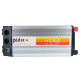 Pulso ISU-3000 12V-220V/3000W/USB-5VDC2.0A/прав.синус/клеммы преобразователь напряжения (инвертор)