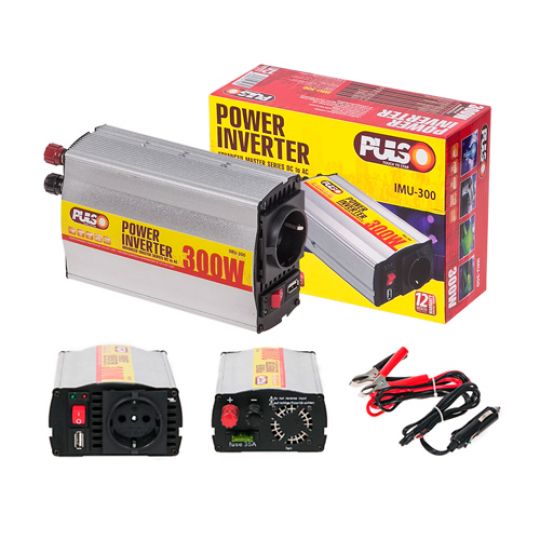 Pulso IMU-300 Автомобильный преобразователь напряжения (инвертор) 300W Pulso IMU-300 Автомобильный преобразователь напряжения (инвертор) 300W