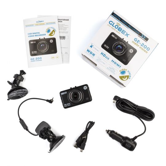 Globex GE-200 Night Vision Автомобильный видеорегистратор