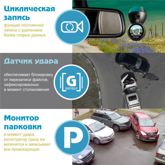 Globex GE-300w Автомобильный видеорегистратор