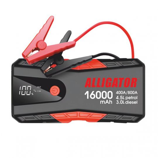 Alligator Пусковий пристрій Jump Starter 400A/800A 16000mAh з функцією Power Bank Alligator Пусковий пристрій Jump Starter 400A/800A 16000mAh з функцією Power Bank