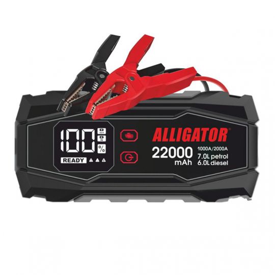 Alligator Пусковий пристрій Jump Starter 1000A/2000A 22000mAh з функцією Power Bank Alligator Пусковий пристрій Jump Starter 1000A/2000A 22000mAh з функцією Power Bank
