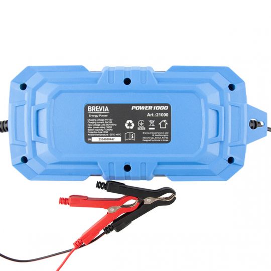 Brevia Зарядний пристрій АКБ Power 1000 6V/12V 10A для будь-яких типів акумуляторів Brevia Зарядний пристрій АКБ Power 1000 6V/12V 10A для будь-яких типів акумуляторів