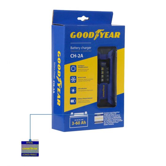 GOODYEAR Электронное зарядное устройство для АКБ CH-2A (Импульсное) GOODYEAR Электронное зарядное устройство для АКБ CH-2A (Импульсное)