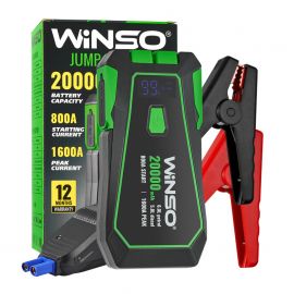 Winso Пусковий пристрій Jump Starter 800A/1600A 20000mAh зі Smart-клемами з функцією Power Bank