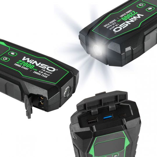 Winso Пусковий пристрій Jump Starter 1000A/2000A 22000mAh з функцією Power Bank