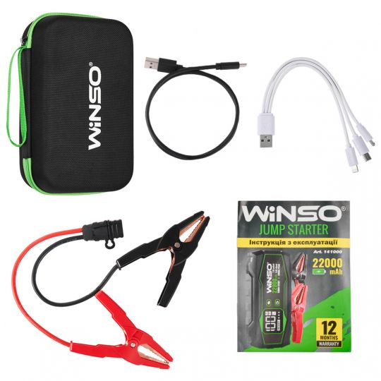 Winso Пусковий пристрій Jump Starter 1000A/2000A 22000mAh з функцією Power Bank