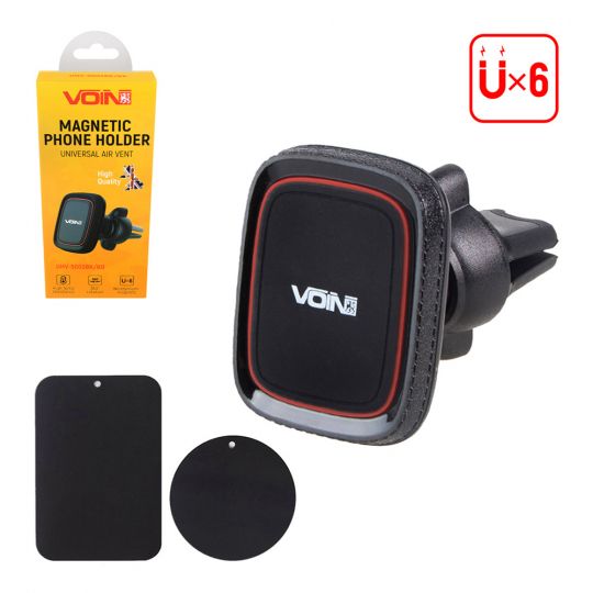 Voin UHV-5003BK/RD Автодержатель для телефона магнитный