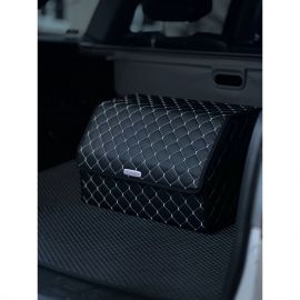 City Car Органайзер у багажник авто з екошкіри (чорний ромб/сіра нитка) [65*30*30 см]