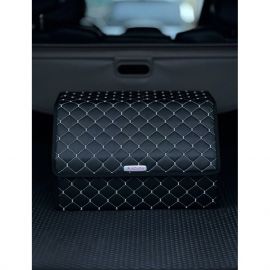 City Car Органайзер у багажник авто з екошкіри (чорний ромб/сіра нитка) [65*30*30 см]