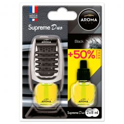 Aroma Car Supreme DUO Slim Black 8ml Ароматизатор на обдув