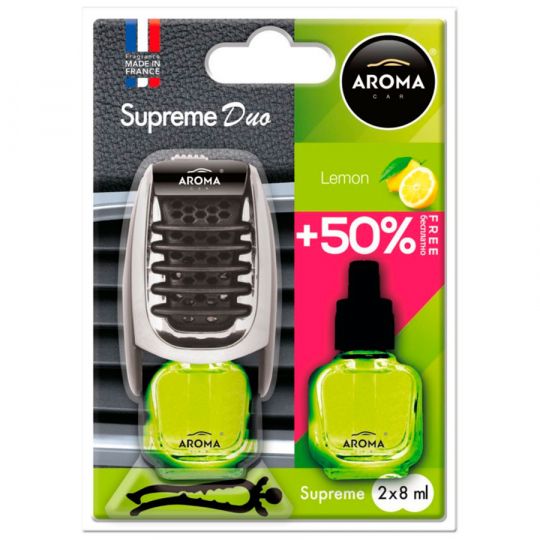 Aroma Car Supreme DUO Slim Lemon Лимон 8ml Ароматизатор на обдув Aroma Car Supreme DUO Slim Lemon Лимон 8ml Ароматизатор на обдув