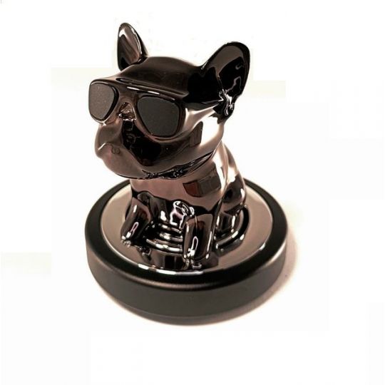 Ароматизатор на торпеду собака Bulldog з головою, що хитається [чорний]