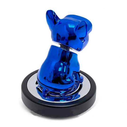 Ароматизатор на торпеду собака Bulldog з головою, що хитається [синій]