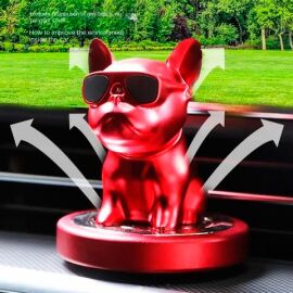 Ароматизатор на торпеду собака Bulldog з головою, що хитається [червоний]
