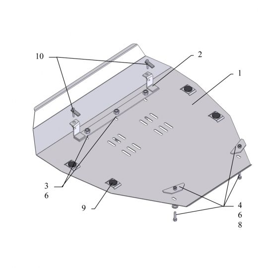 Kolchuga Защита двигателя, КПП, радиатора на Acura MDX II '06-13 (ZiPoFlex-оцинковка) Kolchuga Защита двигателя, КПП, радиатора на Acura MDX II '06-13 (ZiPoFlex-оцинковка)
