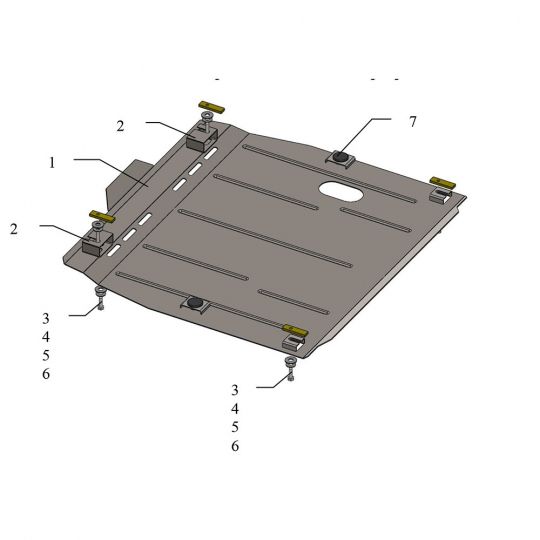 Kolchuga Защита двигателя, КПП на Acura RDX II '12- Kolchuga Защита двигателя, КПП на Acura RDX II '12-