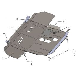 Kolchuga Защита двигателя, КПП, радиатора на Alfa Romeo 147 '00-10