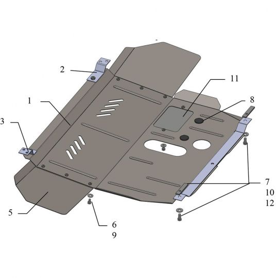 Kolchuga Защита двигателя, КПП, радиатора на Alfa Romeo 147 '00-10