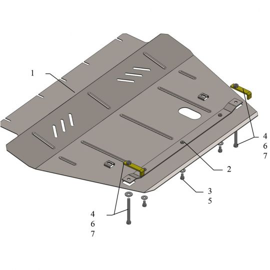 Kolchuga Защита двигателя, КПП, радиатора на Alfa Romeo Giulietta '10- Kolchuga Защита двигателя, КПП, радиатора на Alfa Romeo Giulietta '10-