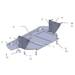 Kolchuga Защита двигателя, КПП, радиатора на Alfa Romeo Mito '08-