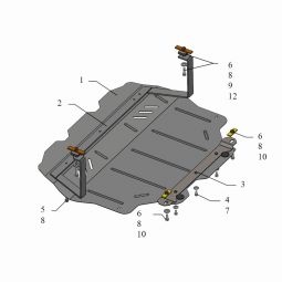 Kolchuga Защита двигателя, КПП и радиатора на Audi A3 8P '03-12